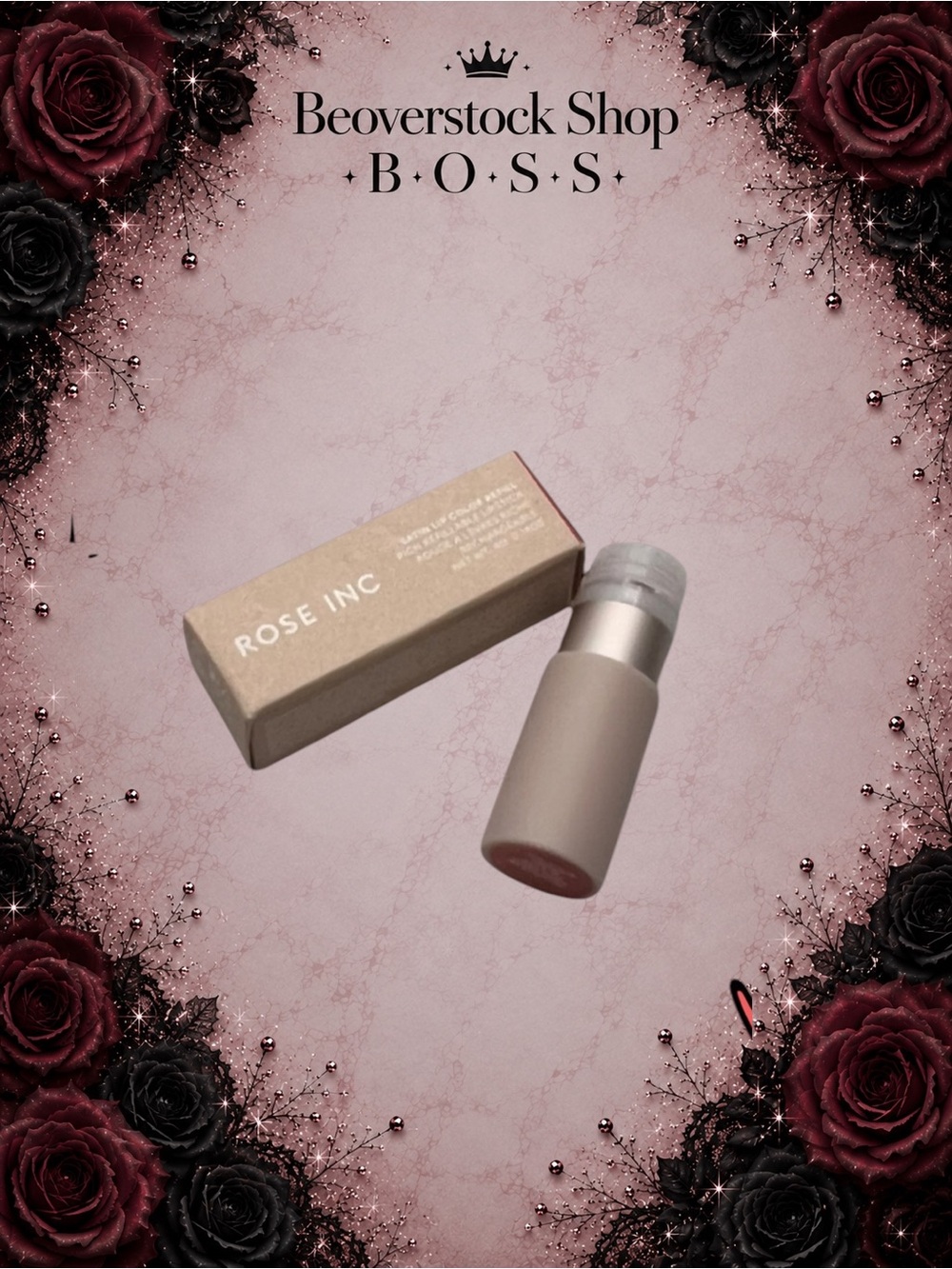 New NIB Rose Inc Refillable Lip Color Lipstick– Shade: Poetic